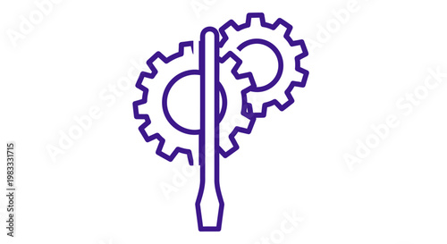 Gear and screw mechanical parts.