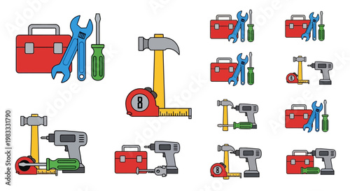 Drill and tools for home repair.