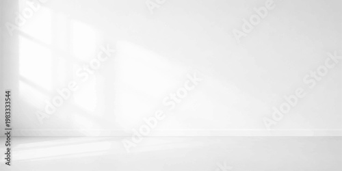 Fotografija Empty white room with clean wall and minimal textured surface creating a simple