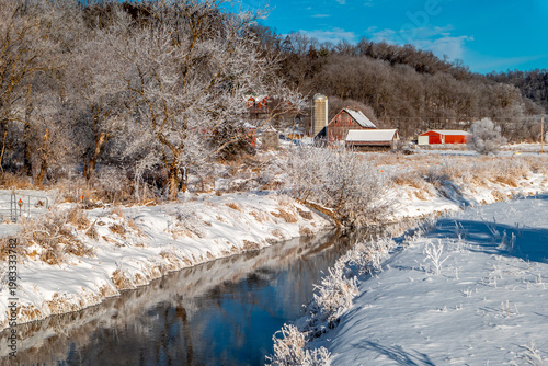 Winter Scene in Grant County Wisconsin