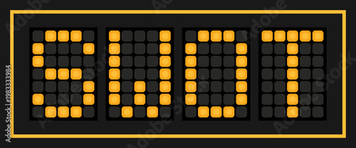 Orange color led banner in word SWOT (abbreviation of strength, weakness, opportunities, threats) on black background