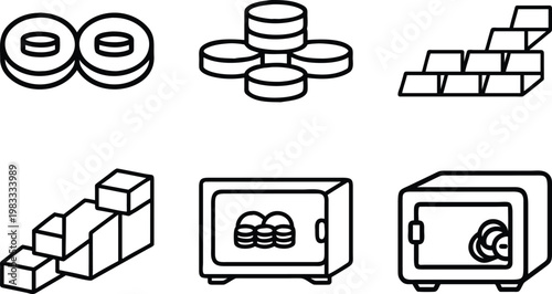 Gold bars pyramid with shine rays representing wealth accumulation and investment.