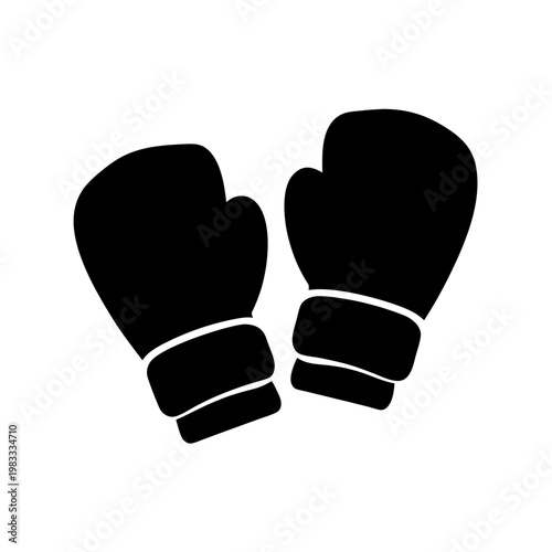 black and green boxing gloves isolated on white background for sports training