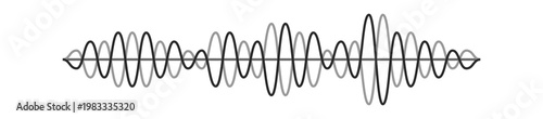 Waveform Audio Signal Line Art