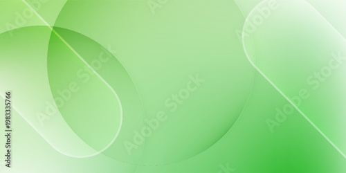 Green gradient background with overlapping translucent circles, Suit for banner, web, brochure, pamflet and presentation