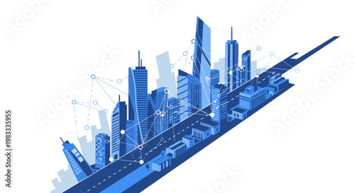 Clean, modern geometric design conveys innovation and progress. Ideal for marketing materials, website backgrounds, and presentations seeking a futuri