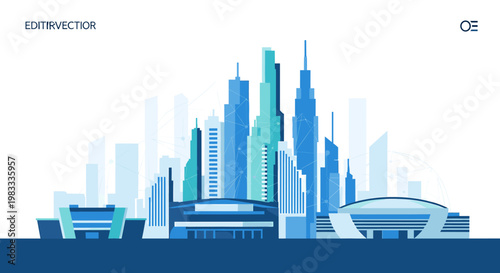 A modern, geometric illustration evoking a sense of progress and innovation. Perfect for website backgrounds, marketing materials, or adding a contemp