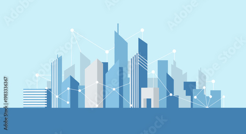 A clean, modern illustration of a blue building evokes trust, stability, and forward-thinking concepts. Ideal for corporate websites, presentations, a