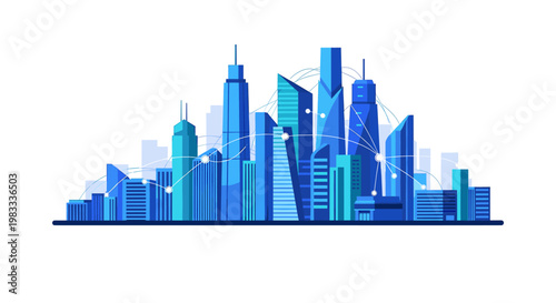 This image evokes a sense of modern innovation and growth, perfect for illustrating business strategies, corporate development, or futuristic concepts