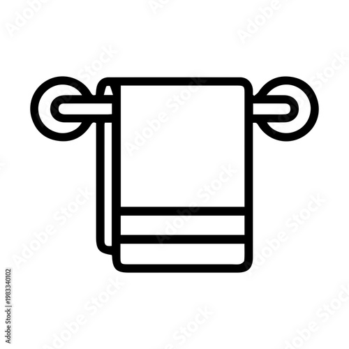 Towel rack with towel