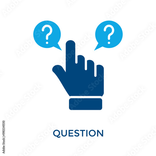 Question Icon Dual Tone Style. Vector Illustration For Graphic Design
