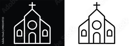 Church monochrome line style