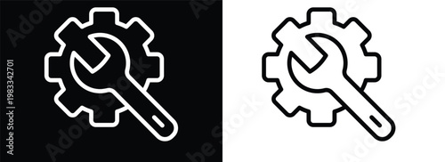 Repair Service monochrome line style