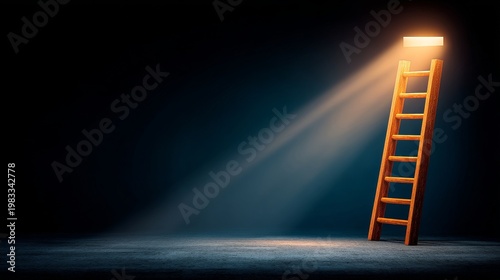 The long, shining stairway stands out as a symbol of achievement and drive