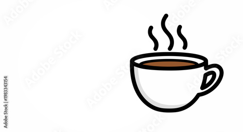 Coffee cup steam graphic illustration