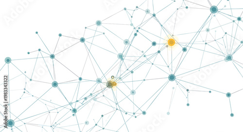 Network connections, communication links, data exchange, digital web, node system