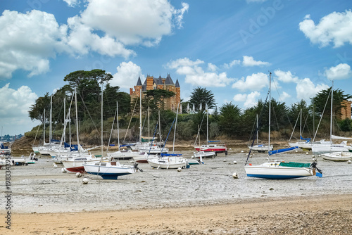 Saint-Briac-sur-Mer in Brittany, beautiful beach and harbor
