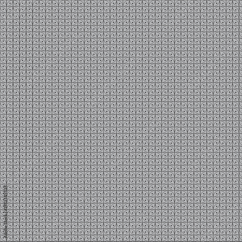 Minimalist Grey Seamless Geometric Petal Pattern Background.