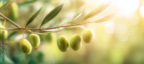 olive branch weaving through misty forest trees at dawn light
