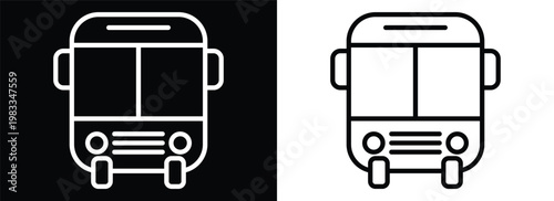 Public Transport monochrome line style