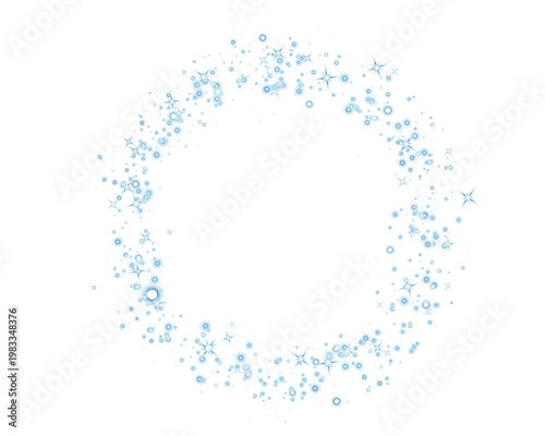 Blue Sparkle Circle Frame	
