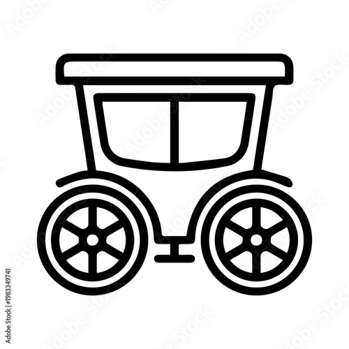 Horse-drawn carriage icon