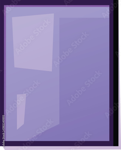 A rectangular mirror in a dark frame with a reflection.