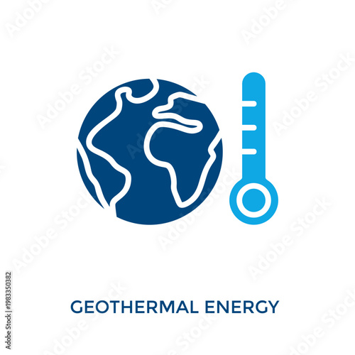 Geothermal Energy Icon Dual Tone Style. Vector Illustration For Graphic Design