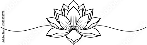 lotus flower hand drawn vector