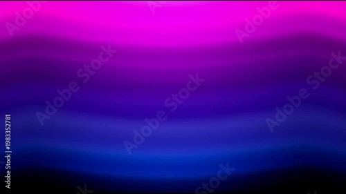 Vibrant Gradient Waves: Purple, Blue, and Black Abstract Background Loop