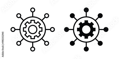 Canvastavla Useful functions icon outline style