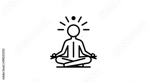 Meditating Figure with Spiritual Aura