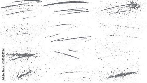 Dirty grime and scratch overlay texture isolated on transparent background for grunge design use