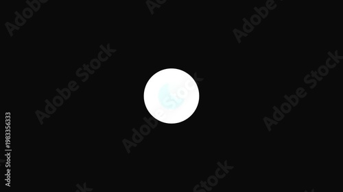 Minimalist Glowing White Sphere on Solid Black Background