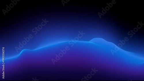 Abstract gradient background with flowing waves of purple and blue light