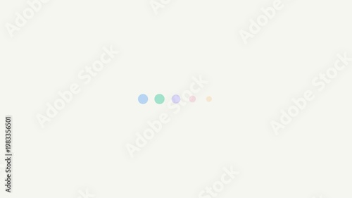 Minimalist Loading Spinner Icon with Soft Pastel Dots on Light Background