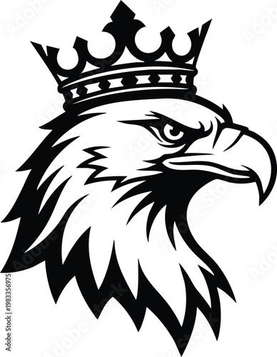 Majestic eagle crowned with regal authority and grandeur