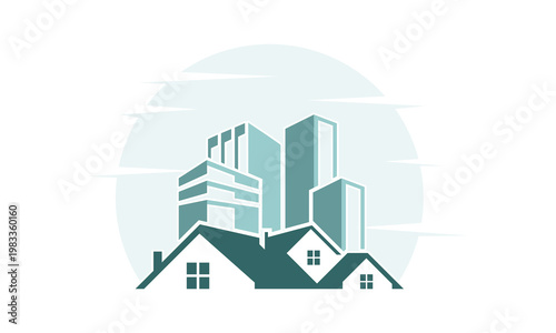 Real estate property design vector
