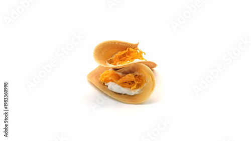 Traditional Thai crepes primarily consist of rice flour and coconut milk seasoned only with salt.