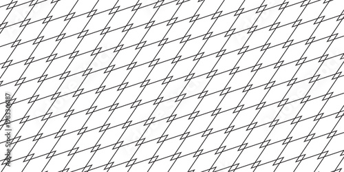 Steel wire chain link fence seamless pattern. Metal lattice with rhombus, diamond shape silhouette. Grid fence background.eps,10