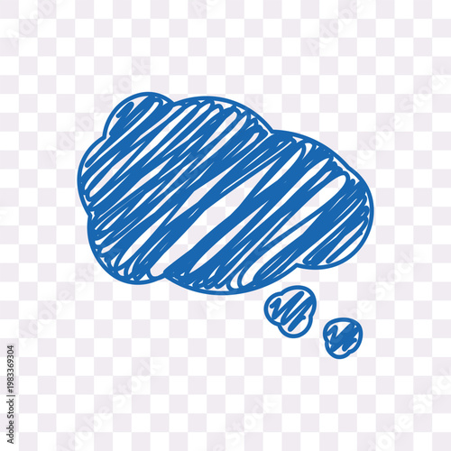 Hand Drawn Doodle Thought Bubble Cloud Icon