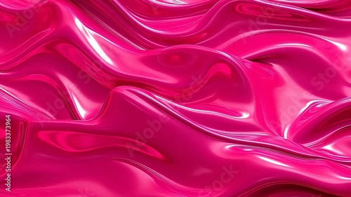 Pink liquid metal plastic flow abstract background