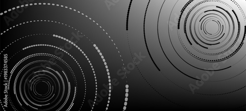 Halftone circular dotted frames set. Circle dots texture isolated on white background. Spotted spray texture. Vector abstract design element spiral circle sound wave vector dots circle