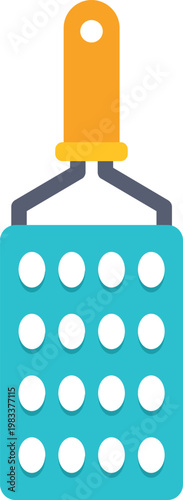 Handheld kitchen tool for grating food items and ingredients in a culinary setting