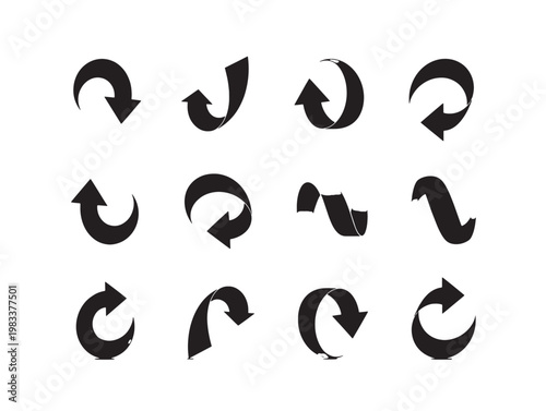 checkmark icons set in circular motion vector illustration