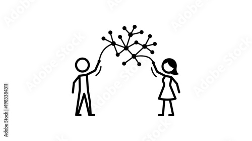 People Connecting Digital Network