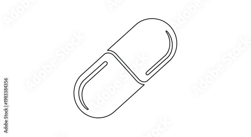 Simple line art of a capsule