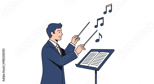 a man conducting music with a baton.
