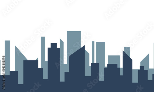 Silhouette of the cartoon city on shadow background. Urban vector symbol . Vector Illustration .EPS 10 .