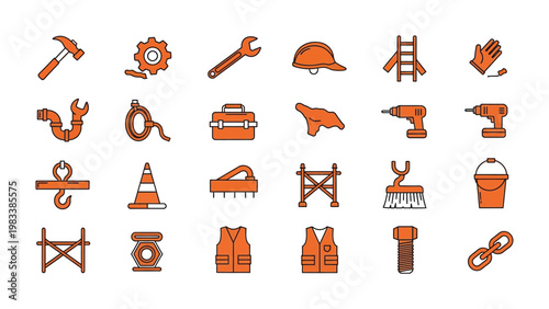 Construction Toolkit Essentials: A comprehensive array of essential construction tools meticulously arranged, showcasing the building blocks of craftsmanship and the tools for success.